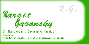 margit gavansky business card